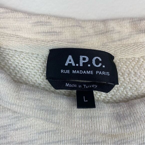 A.P.C Crewneck Sweatshirt Crewneck Cotton Large - Picture 3 of 4
